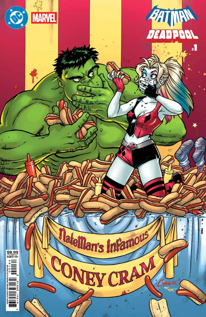 DC/Marvel: Batman/Deadpool #1 (Cover F Amanda Conner Harley Quinn Hulk Card Stock Variant)