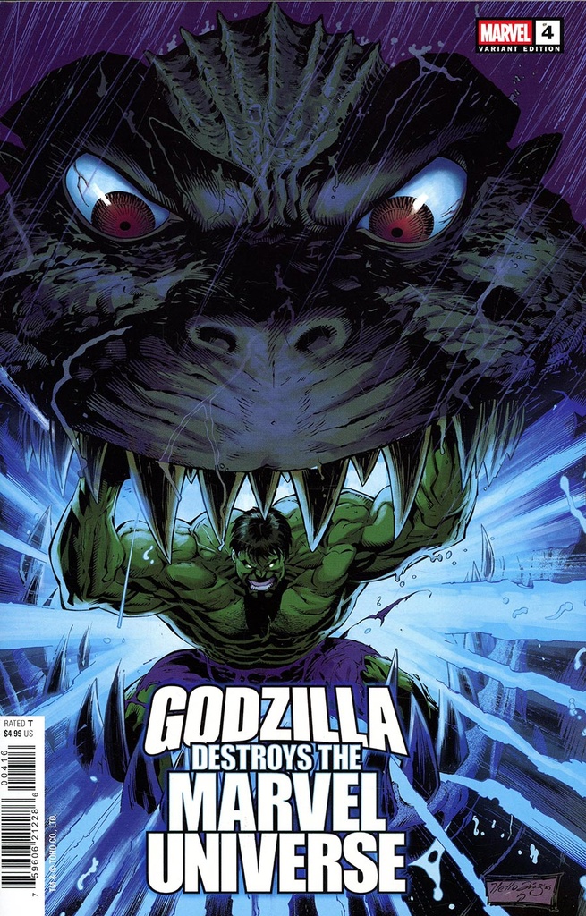 Godzilla Destroys the Marvel Universe #4 (1:25 Netho Diaz Variant)
