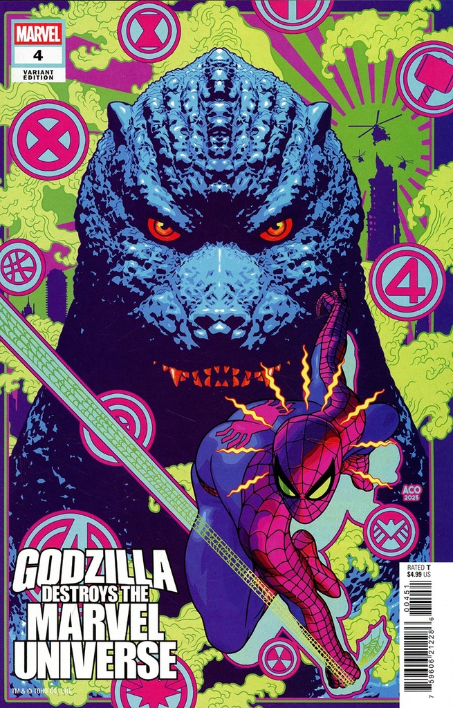 Godzilla Destroys the Marvel Universe #4 (ACO Variant)