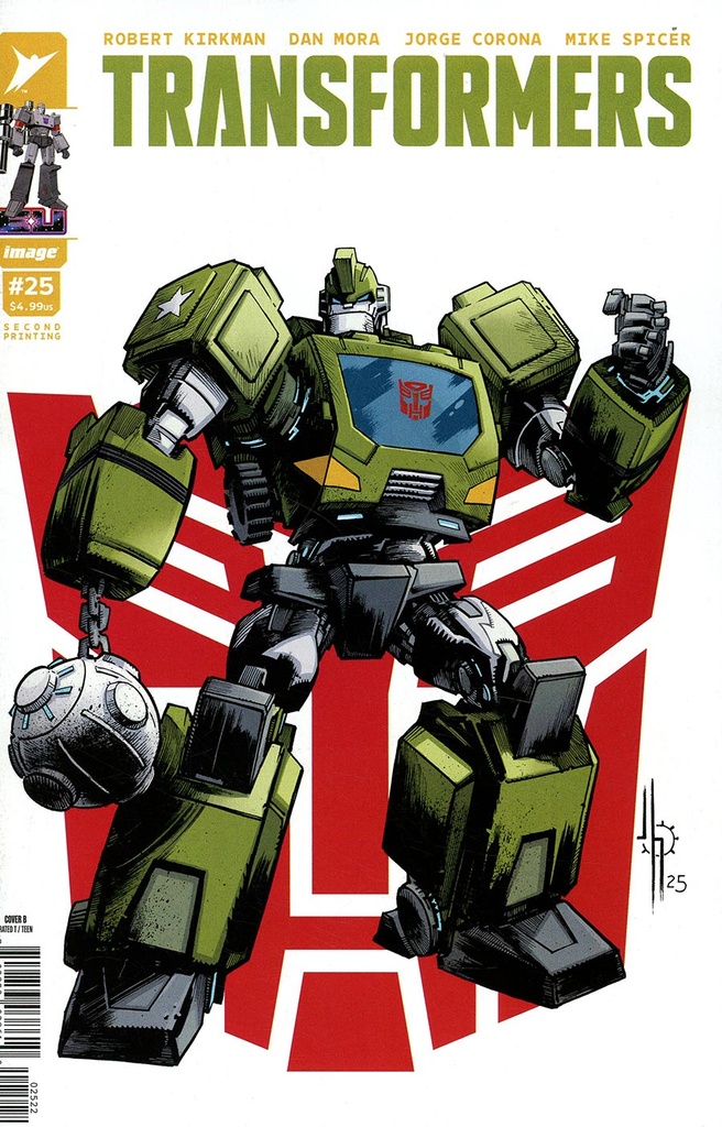Transformers #25 (2nd Printing Cover B Jason Howard Autobot Bulkhead Variant)