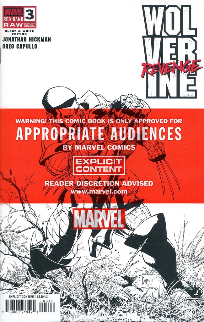 Wolverine: Revenge - Red Band Raw: Black & White Edition #3