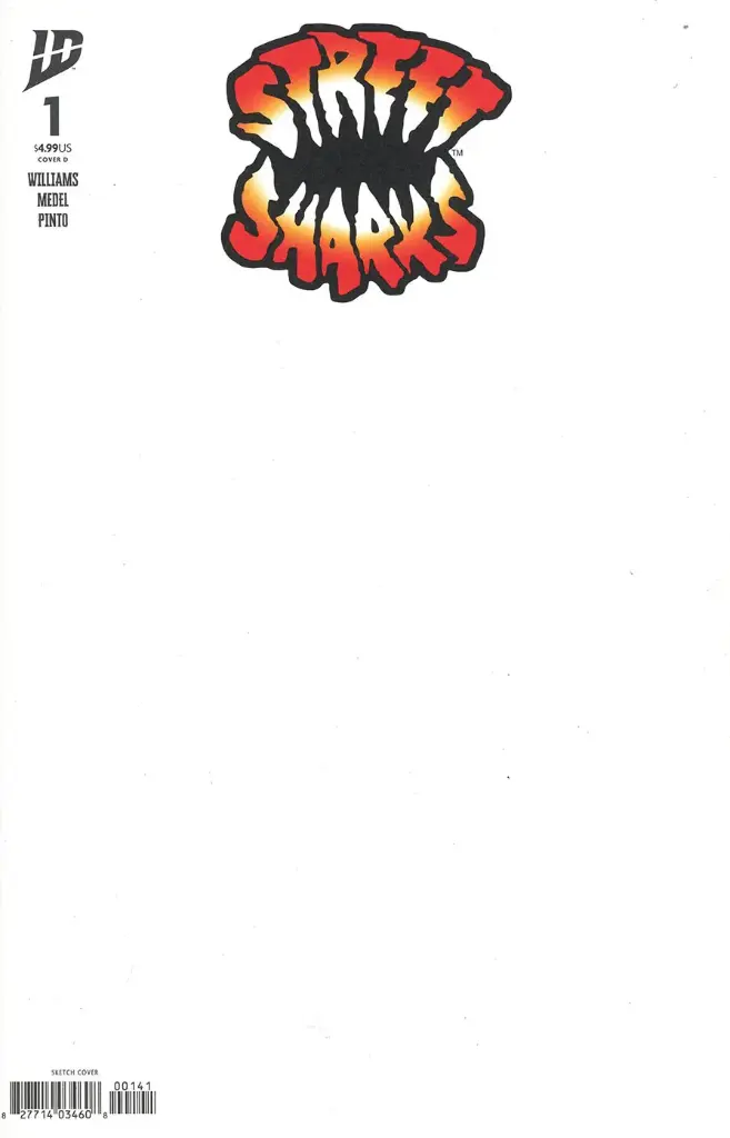 Street Sharks #1 (Cover D Blank Sketch Variant)