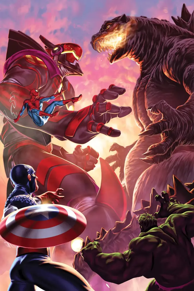 Godzilla Destroys the Marvel Universe #5 (1:50 Mark Brooks Virgin Variant)