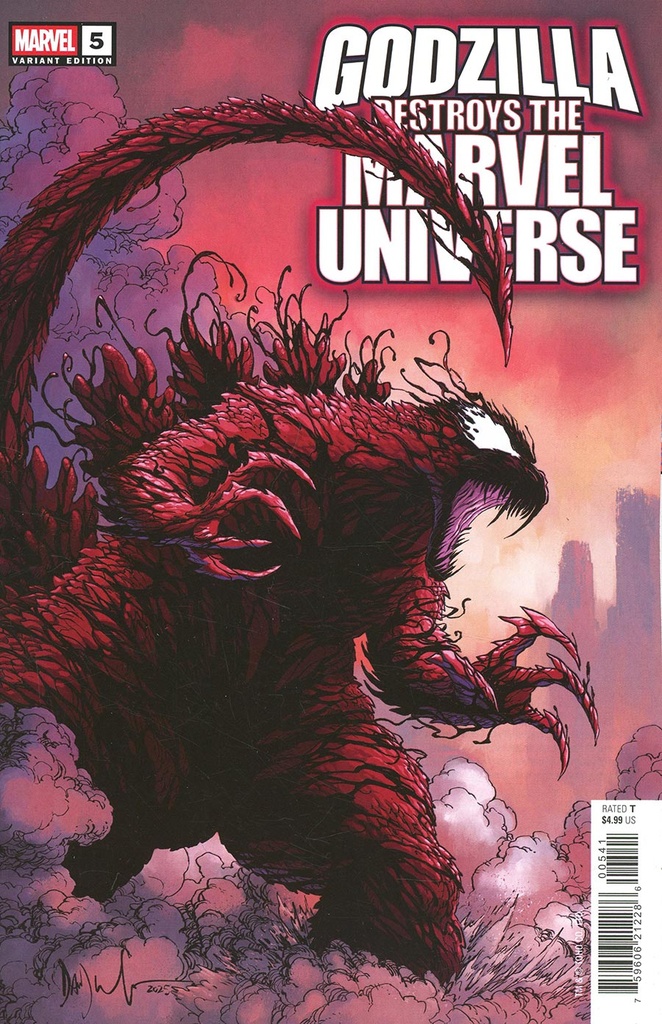 Godzilla Destroys the Marvel Universe #5 (Dave Wachter Marvelized Carnage-Zilla Variant)
