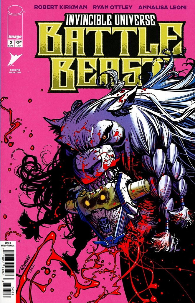 Invincible Universe: Battle Beast #3 (2nd Printing Cover B Ryan Ottley)