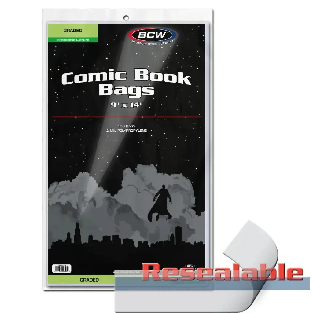 BCW - Resealable Graded Comic Bags (100 pack)
