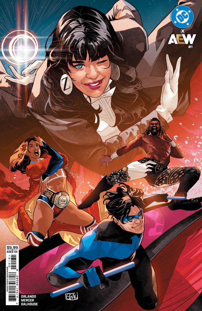 DC x AEW #1 of 2 (Cover C Edwin Galmon Card Stock Variant)