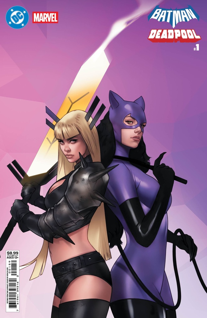 DC/Marvel: Batman/Deadpool #1 (2nd Printing Cover C Ben Oliver Catwoman Magik Card Stock Variant)