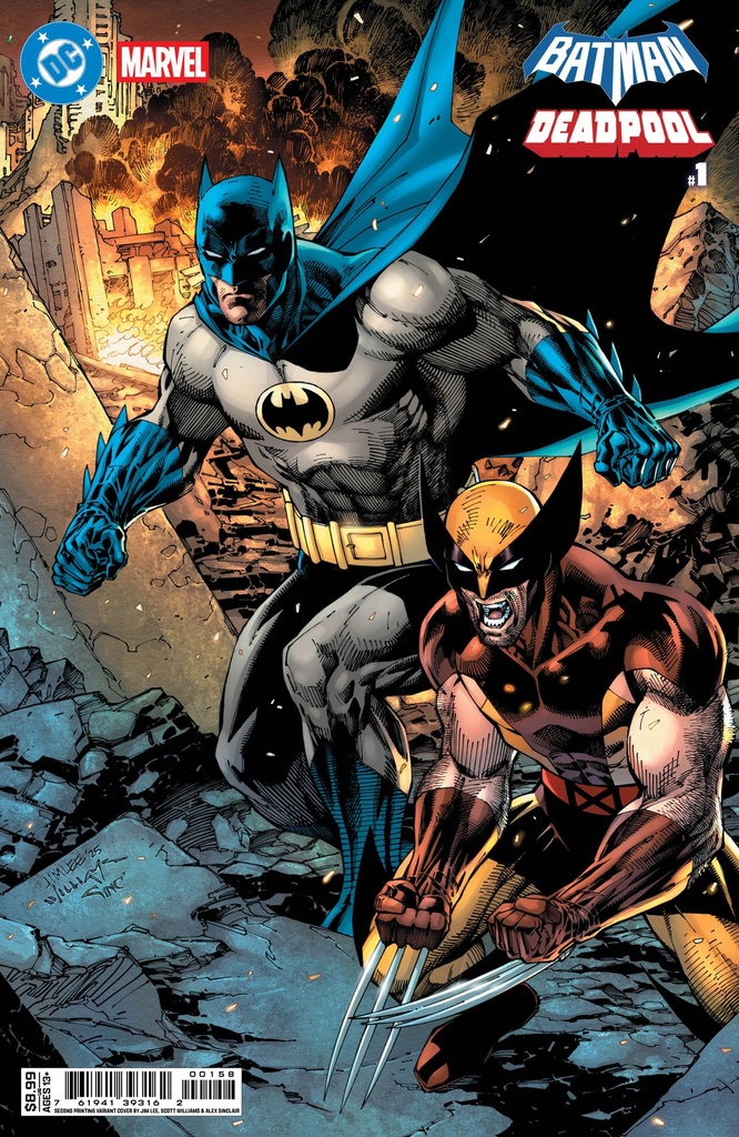 DC/Marvel: Batman/Deadpool #1 (2nd Printing Cover B Jim Lee & Scott Williams Card Stock Variant)
