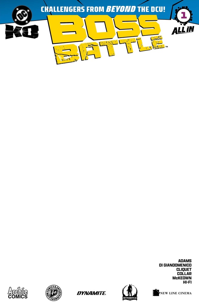 DC K.O: Boss Battle #1 (Cover H Blank Card Stock Variant)