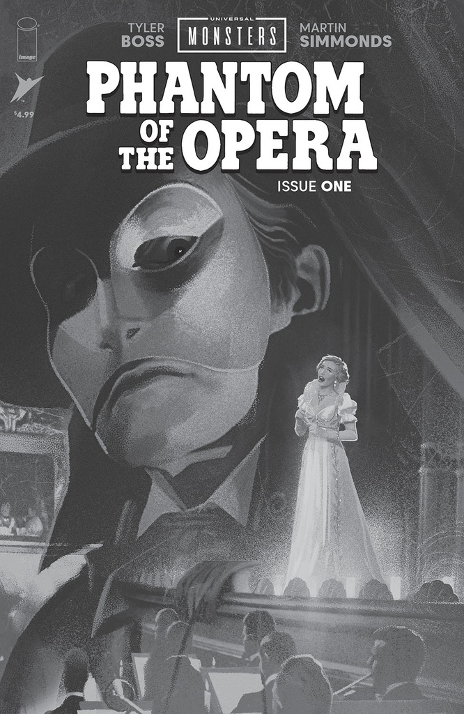 Universal Monsters: Phantom of the Opera #1 of 4 (1:25 Joshua Middleton B&W Classic Horror Variant)