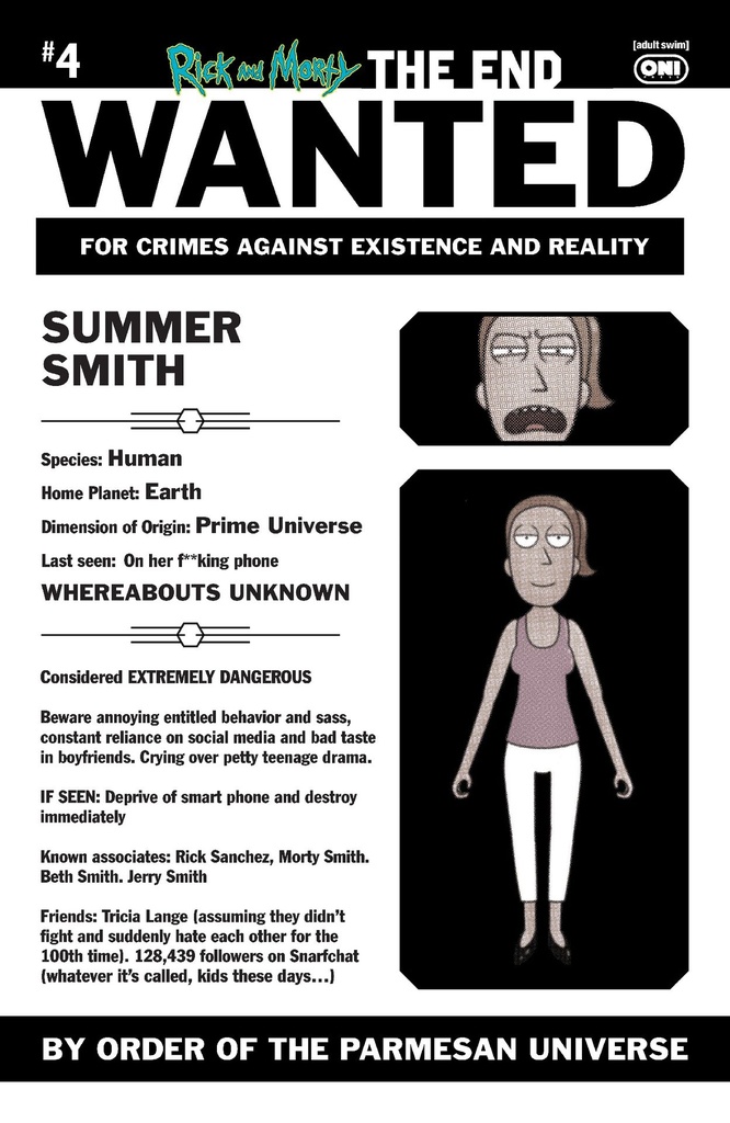Rick and Morty: The End #4 of 6 (1:10 Phil Murphy Most Wanted Variant)