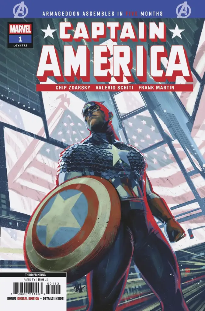 Captain America #1 (3rd Printing Ben Harvey Variant)