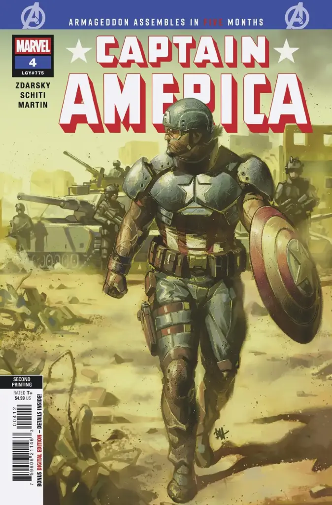 Captain America #4 (2nd Printing Ben Harvey Variant)