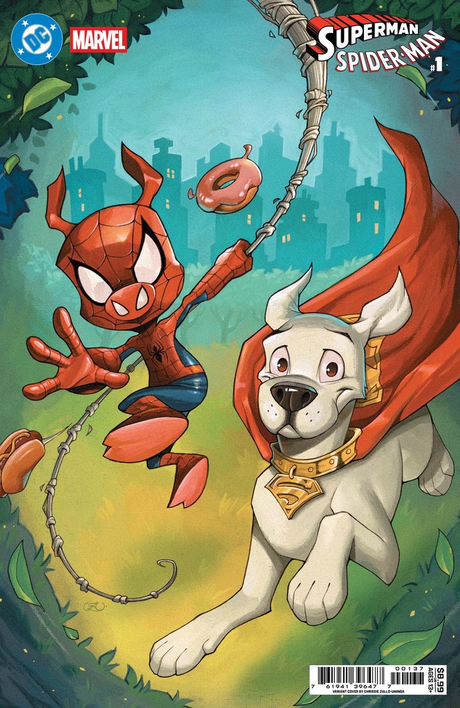 DC/Marvel: Superman/Spider-Man #1 (Cover W Chrissie Zullo Krypto & Spider-Ham Card Stock Variant)