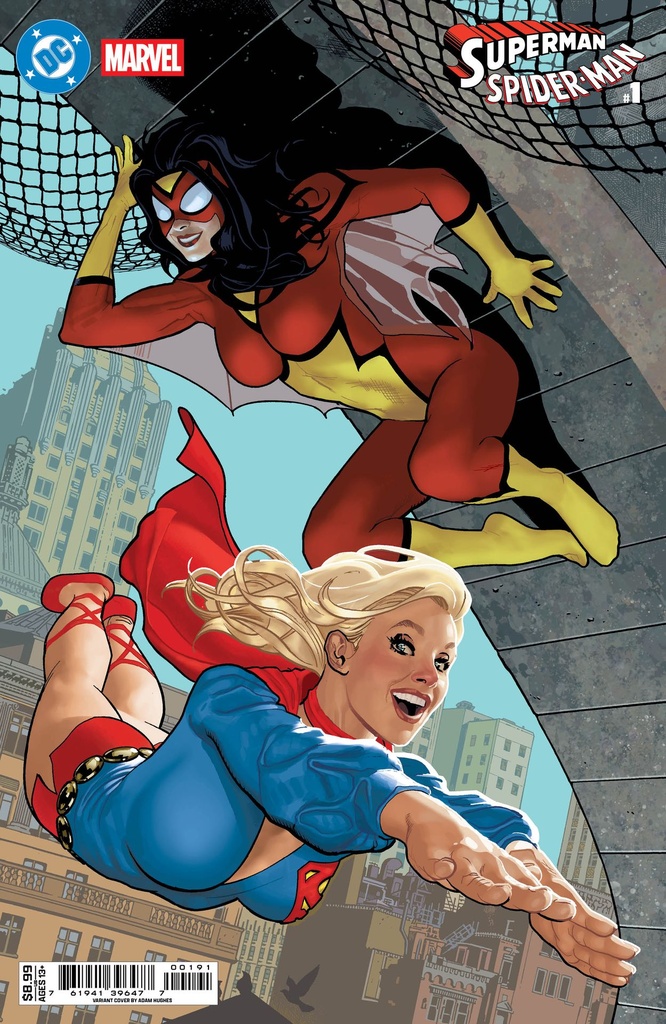 DC/Marvel: Superman/Spider-Man #1 (Cover I Adam Hughes 70s Supergirl & Spider-Woman Card Stock Variant)