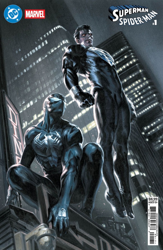 DC/Marvel: Superman/Spider-Man #1 (Cover G Gabriele Dell'Otto Black Suit Superman & Spider-Man Card Stock Variant)