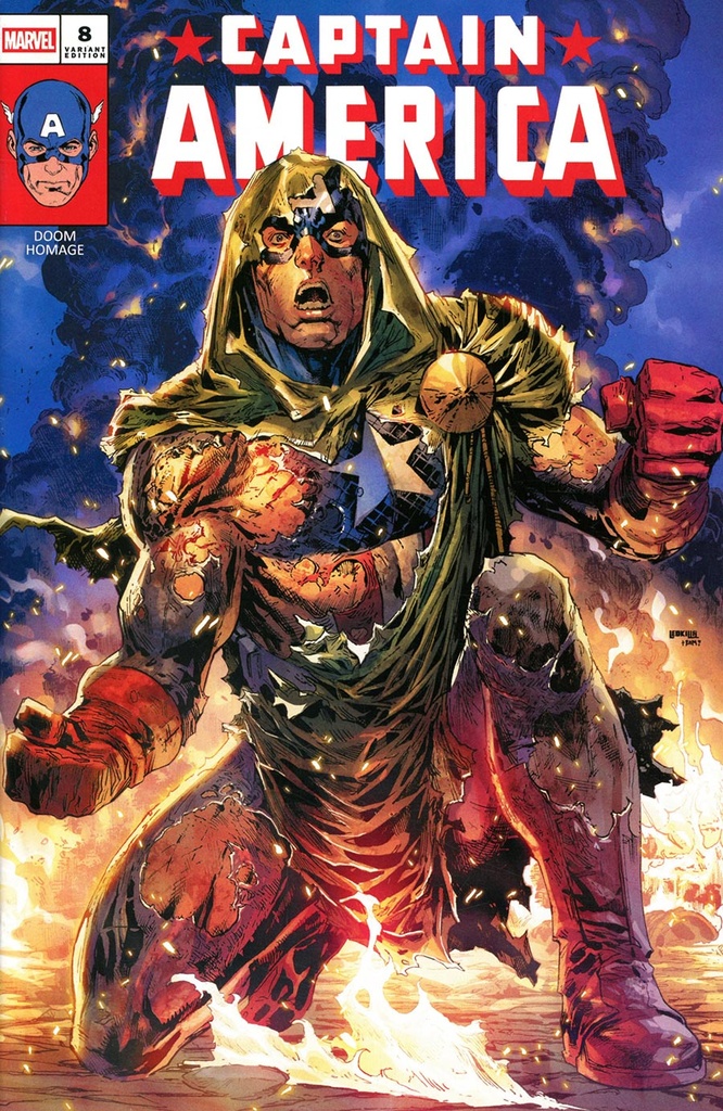Captain America #8 (Ken Lashley Doom Homage Variant)