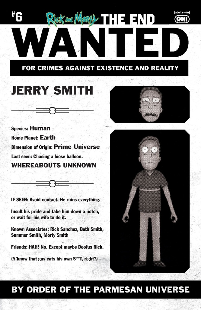 Rick and Morty: The End #6 of 6 (1:10 Phil Murphy Most Wanted Variant)