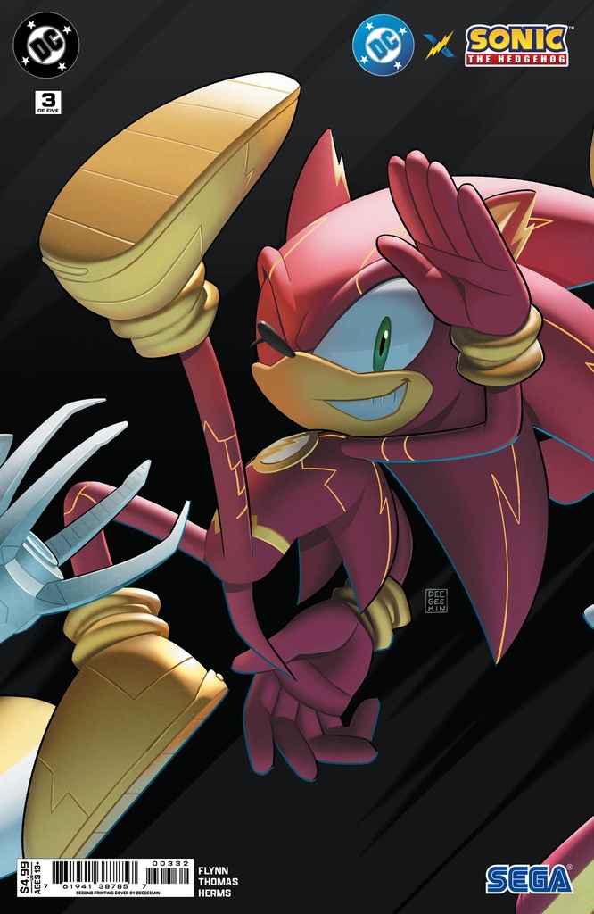 DC x Sonic the Hedgehog #3 of 5 (2nd Printing Deegeemin Flash Connecting Card Stock Variant)