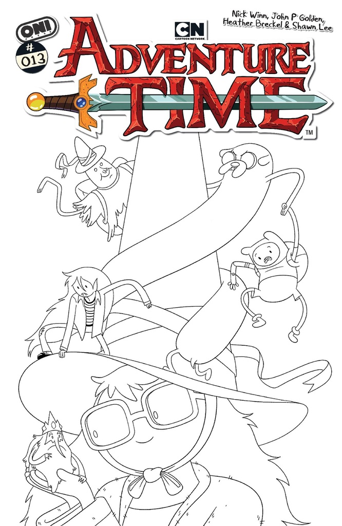 Adventure Time #13 (1:20 Nick Winn B&W Variant)