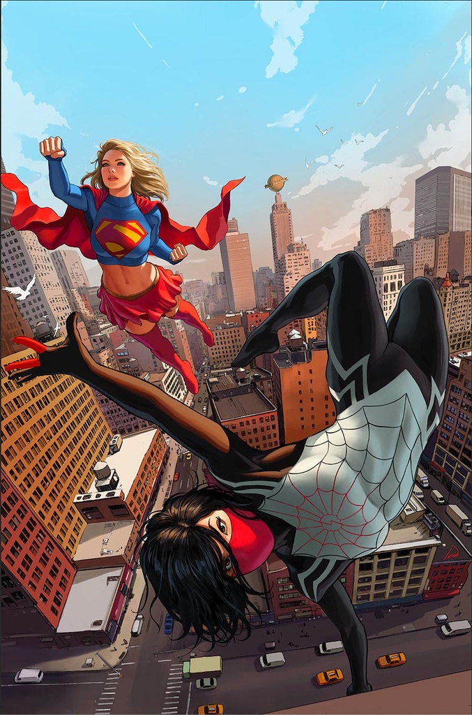 Marvel/DC: Spider-Man/Superman #1 (1:100 Ivan Talavera Silk & Supergirl Virgin Variant)