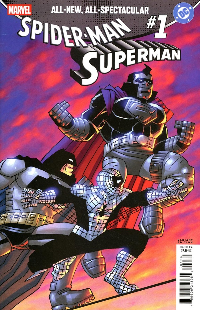 Marvel/DC: Spider-Man/Superman #1 (1:50 Frank Miller Spider-Armor MK I & Batman Dark Knight Returns Armor Variant)