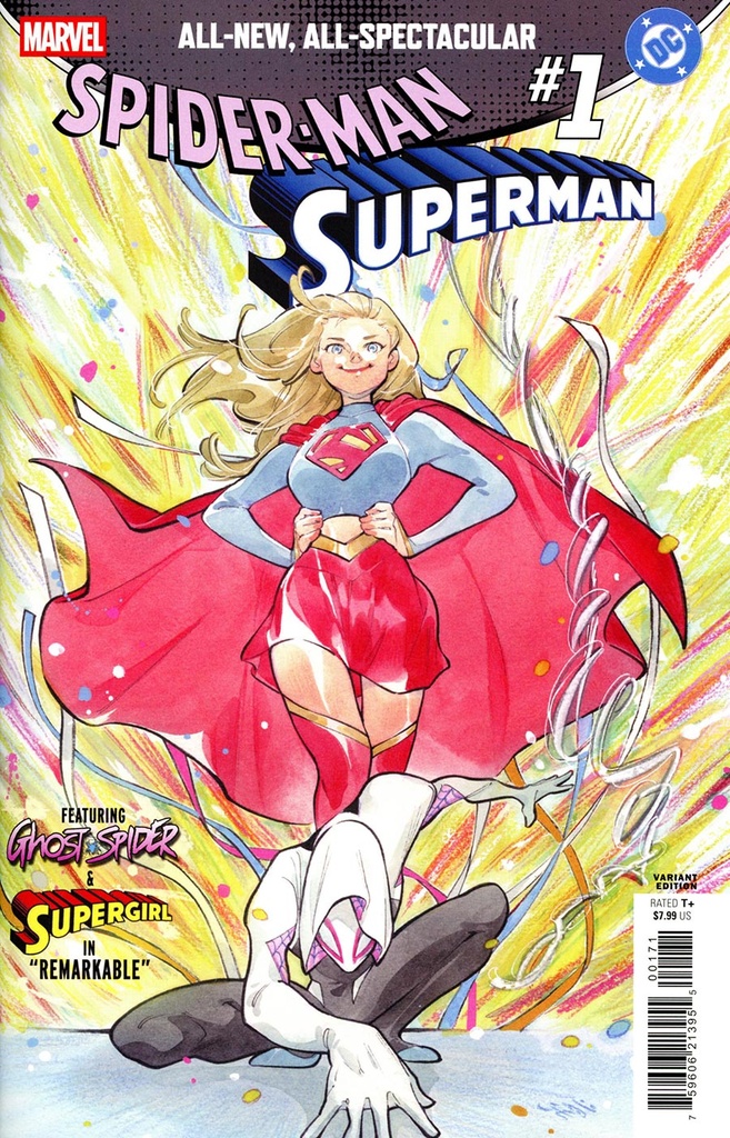 Marvel/DC: Spider-Man/Superman #1 (Peach Momoko Spider-Gwen & Supergirl Variant)