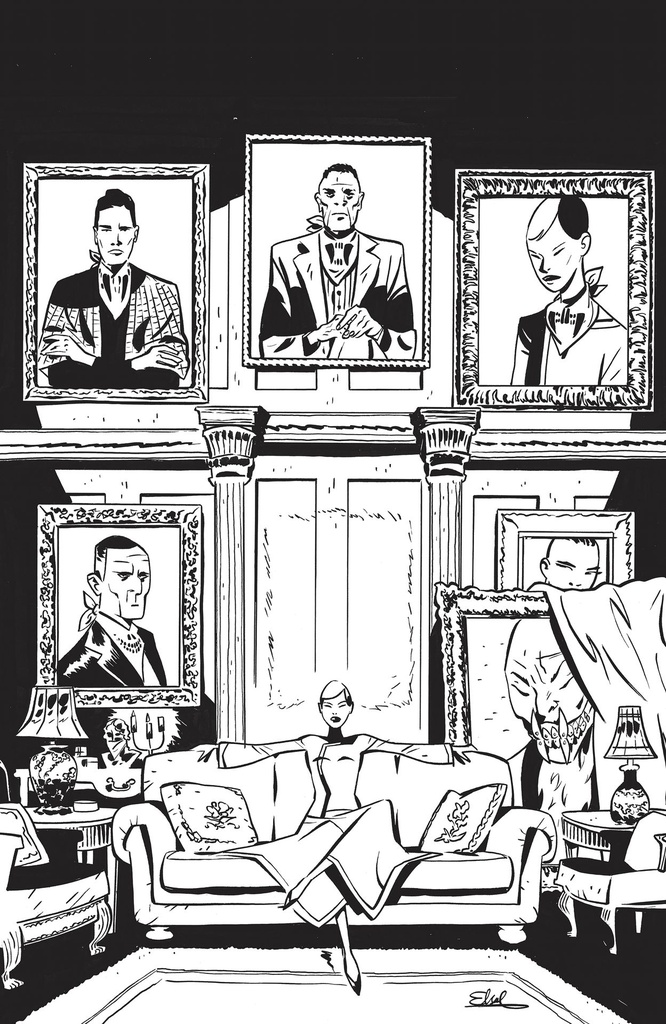Fall of the House of Slaughter #1 (1:10 Elsa Charretier B&W Virgin Variant)