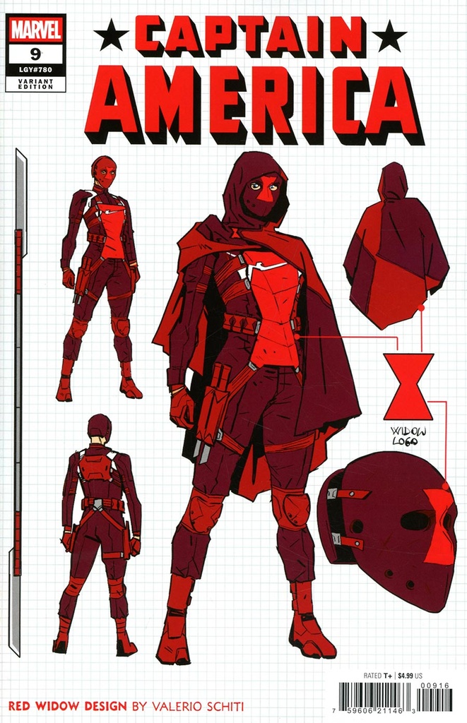 Captain America #9 (1:10 Valerio Schiti Design Variant)