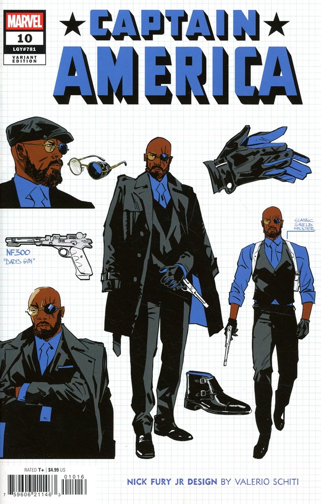 Captain America #10 (1:10 Valerio Schiti Design Variant)