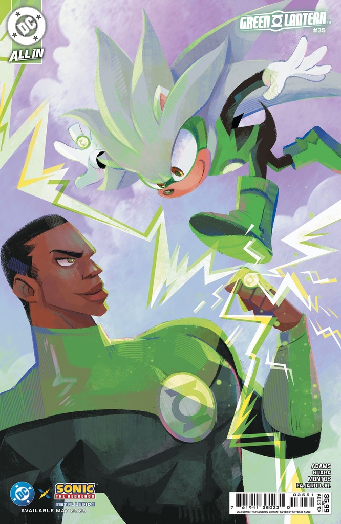 Green Lantern #35 (Cover E Crystal Kung DC x Sonic The Hedgehog Card Stock Variant)