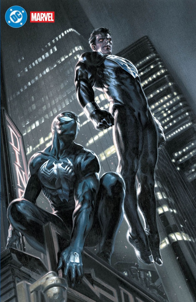 DC/Marvel: Superman/Spider-Man #1 (2nd Printing Cover D Gabriele Dell'Otto Superman Black & Spider-Man Black Foil Variant)