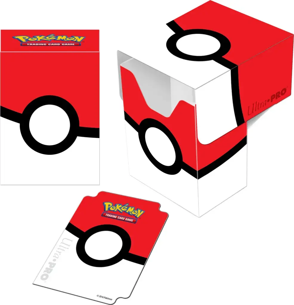 Ultra Pro - Full View Solid Deck Box - Pokémon Poké Ball
