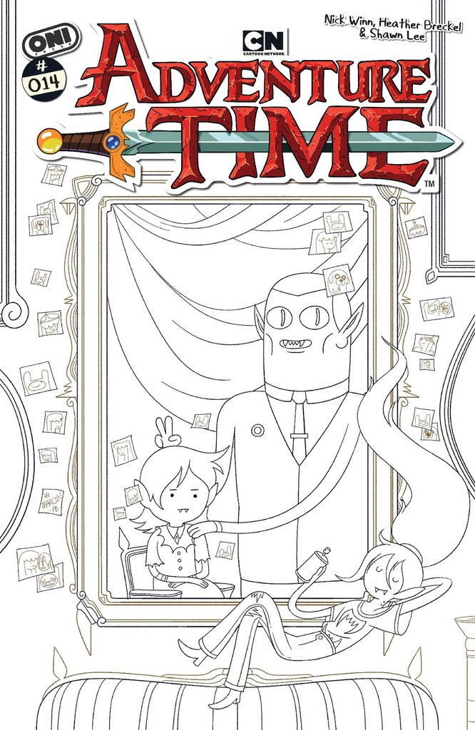 Adventure Time #14 (1:20 Nick Winn B&W Variant)