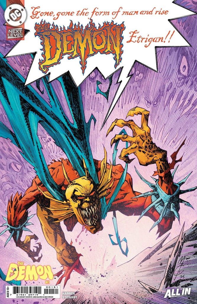 The Demon #1 (1:25 John McCrea Card Stock Variant)