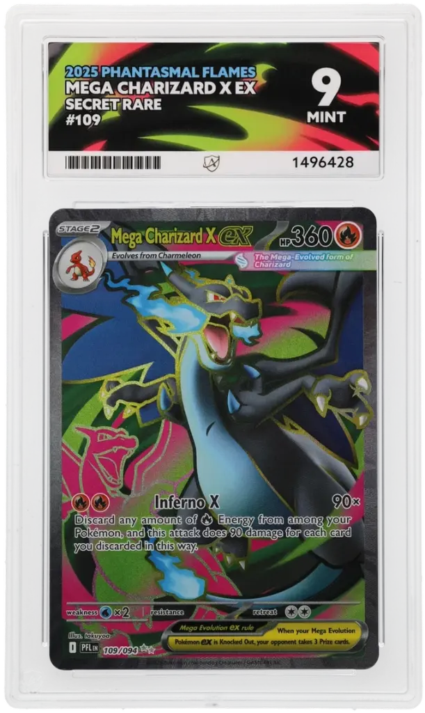 ACE9 Mega Charizard X ex 109/094 - Secret Rare (2025 Pokémon - Mega Evolution: Phantasmal Flames #1496428)