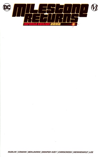 [JAN218508] Milestone Returns: Infinite Edition #0 (Blank Card Stock Variant)