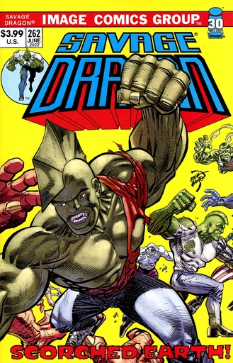 [APR220232] Savage Dragon #262 (Cover B Erik Larsen 70s Trade Dress Variant)