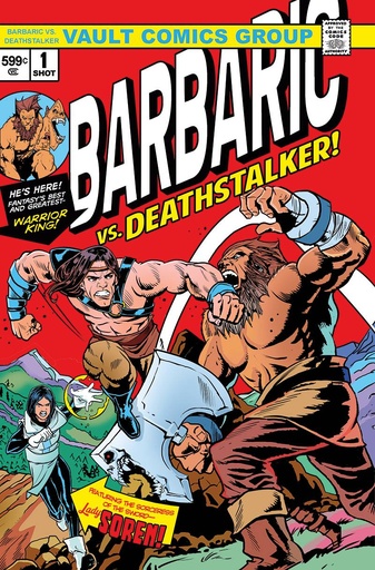 [MAY242007] Barbaric vs. Deathstalker #1 (Cover F Vault Vintage Premium Variant)