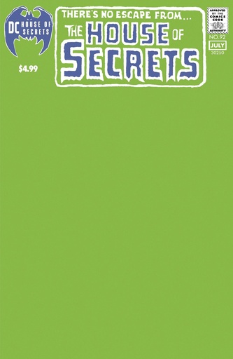 [JUN243196] House of Secrets #92 (2024 Facsimile Edition Cover C Blank Variant)