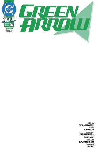 [AUG243407] Green Arrow #350 (Cover D Blank Card Stock Variant)