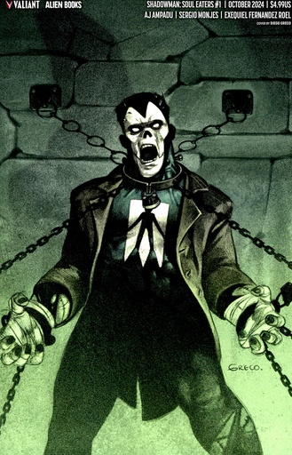 [AUG241345] Shadowman: Soul Eaters #1 of 4 (Cover E Diego Greco Monster Virgin Variant)