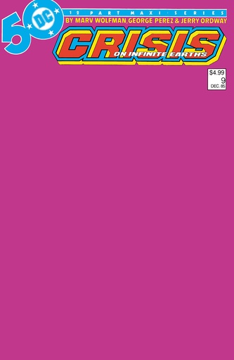 [OCT243276] Crisis On Infinite Earths #9 (Facsimile Edition Cover C Blank Variant)
