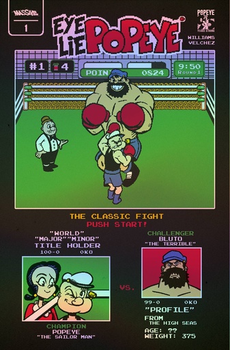 [OCT241045] Eye Lie Popeye #1 (Massive Select Video Game Homage Foil Variant)