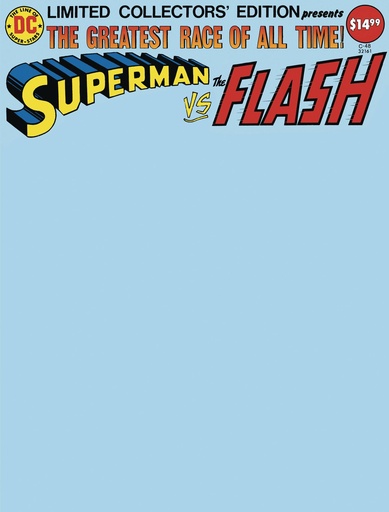 [NOV243214] Limited Collectors' Edition #48 (Superman vs Flash Facsimile Edition Cover C Blank Variant)