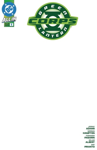 [DEC243006] Green Lantern Corps #1 (Cover E Blank Card Stock Variant)