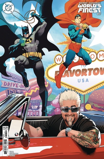 [JAN253196] Batman/Superman: Worlds Finest #37 (Cover D Dan Mora Guy Fieri Cameo Card Stock Variant)