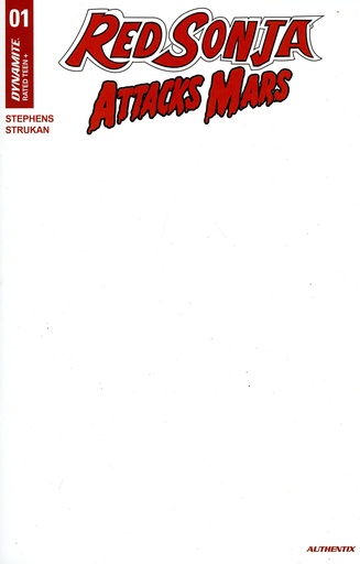 [JAN250176] Red Sonja Attacks Mars #1 (Cover D Blank Authentix Variant)