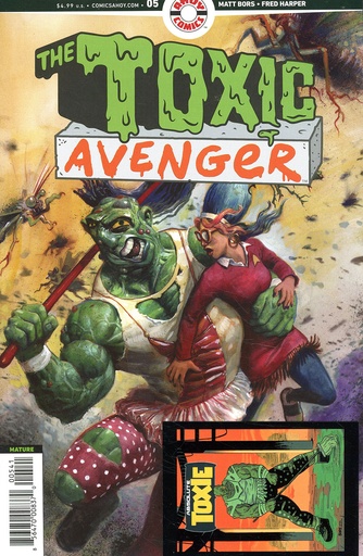 [DEC241131] Toxic Avenger #5 of 5 (Cover D Fred Harper Polybag Variant w/ Trading Card)